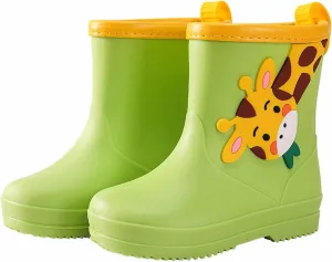 Giraffe Cartoon Character Rain Shoes Children's Rain Shoes Boys and Girls Water Shoes Baby Rain Toddler Tan Boots Girls