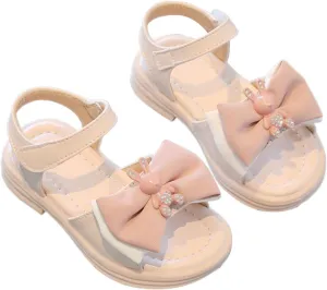 Girls' Fashion Princess Sandals Summer Korean Edition Baby Soft Sole Cute Bow Beach Shoes Sandals for Kids Girls