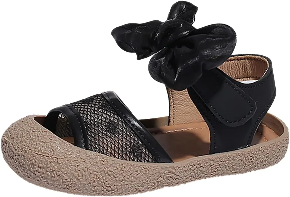 Girls' Little Children's Soft Sole Sandals Summer Little Girls' Baby Baotou Princess Shoes Toddler Sandals Size 4 Girls