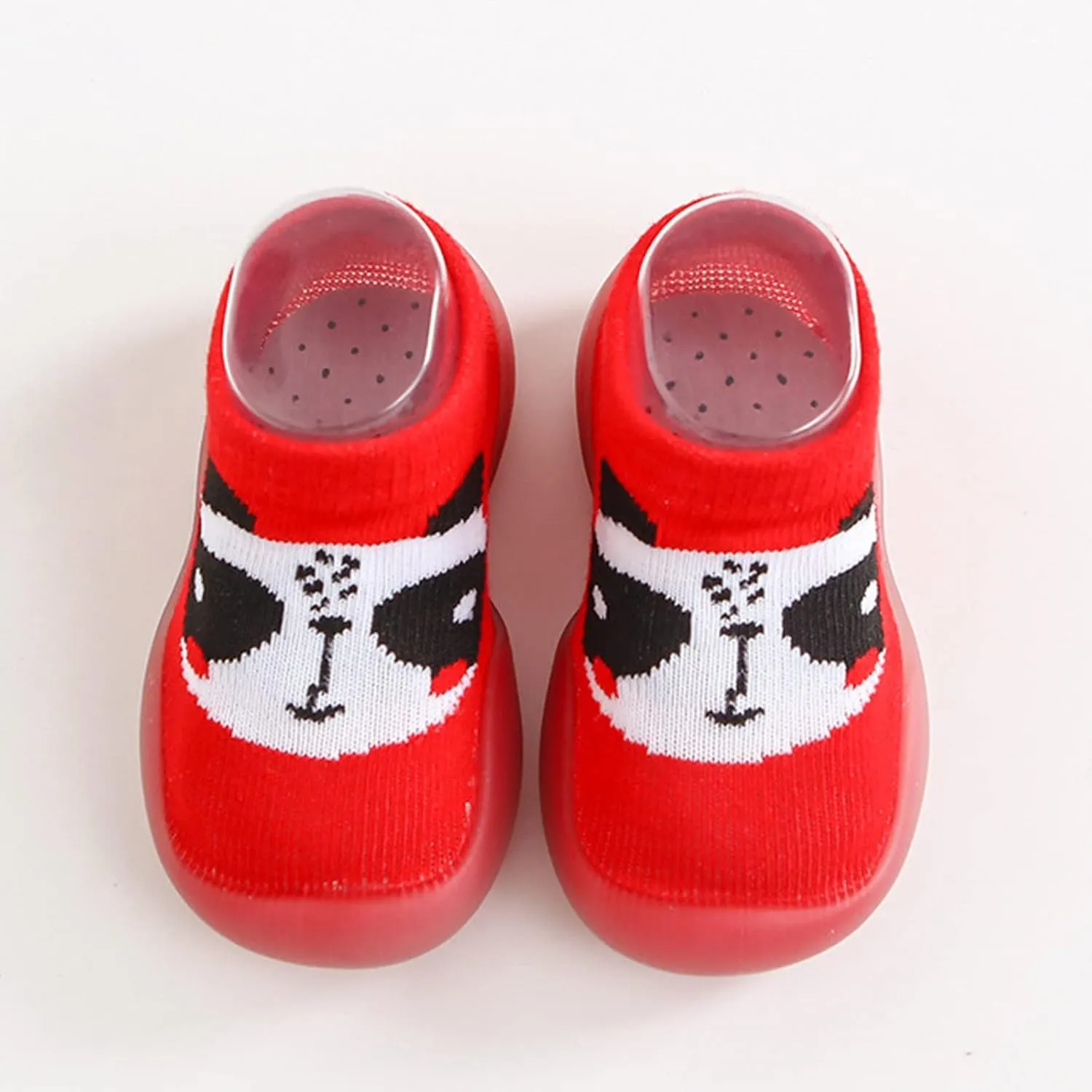 Girls Non Slip Shoes Boys Kids Cute Baby Stocking Knit Sole Toddler Warm Soft Girls Slipper Shoes Socks Rubber Shoes