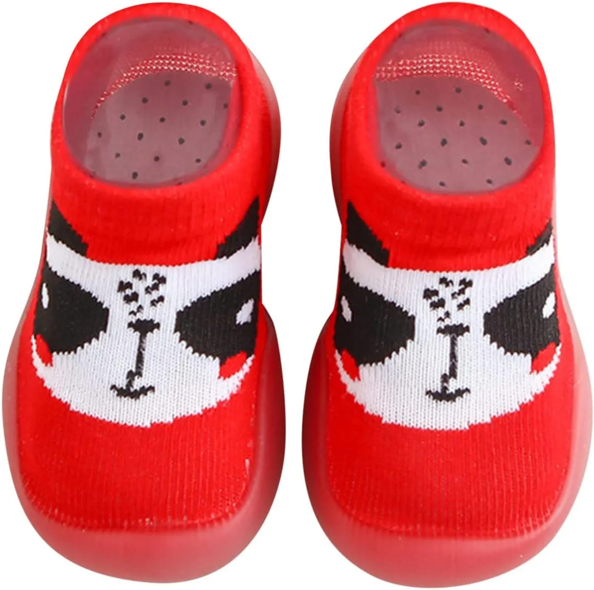 Girls Non Slip Shoes Boys Kids Cute Baby Stocking Knit Sole Toddler Warm Soft Girls Slipper Shoes Socks Rubber Shoes