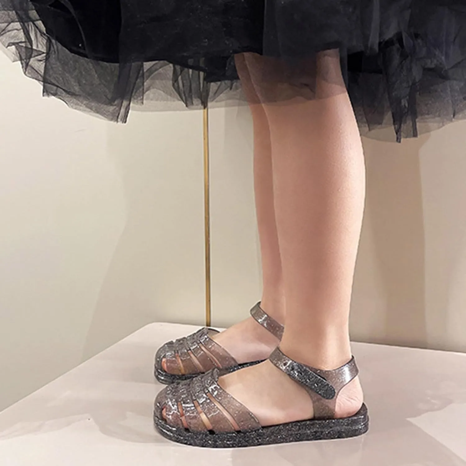Girls Sandals Closed Toe Princess Summer Mary Jane Shoes Kids Toddler Beach Casual Wedding Party Dress Flat Sandal