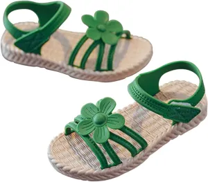 Girls Sandals Toddler Kids Infant Girls Soild Flower Princress Shoes Soft Sole Non Slip Saltwater Sandals for