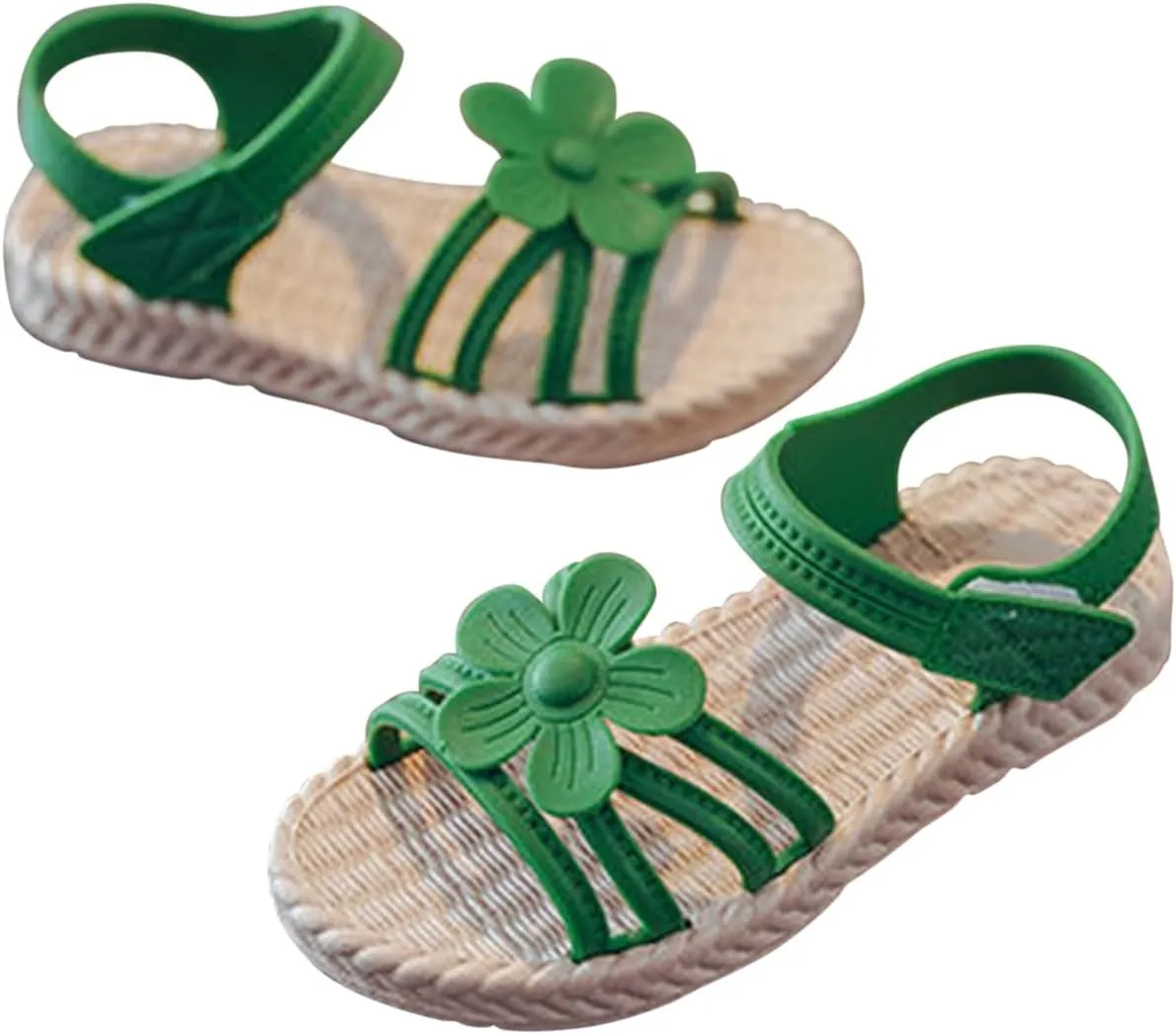 Girls Sandals Toddler Kids Infant Girls Soild Flower Princress Shoes Soft Sole Non Slip Saltwater Sandals for