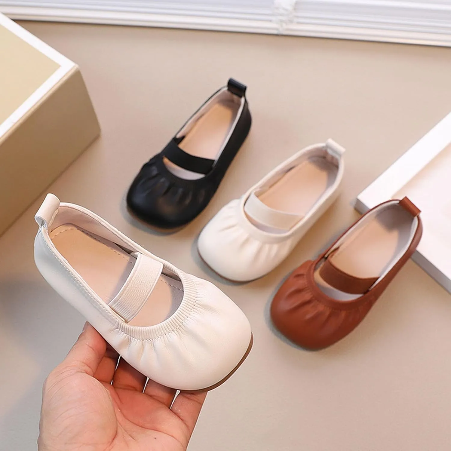 Girls Shoes Toddler Flower Girl Dress Shoes Girl Ballet Party School Shoes Wedding Soft Soles Shoes for The Girl
