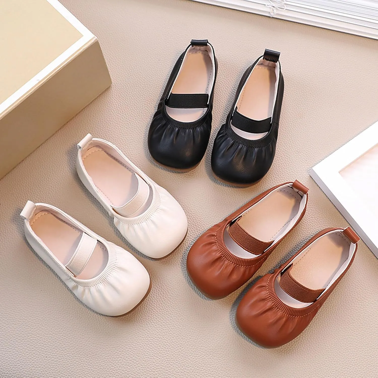 Girls Shoes Toddler Flower Girl Dress Shoes Girl Ballet Party School Shoes Wedding Soft Soles Shoes for The Girl