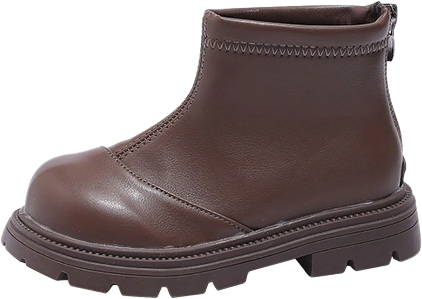 Girls Winter Boots Platform Booties for Toddler Girls Back Zipper Leather Shoes Outdoor Warm Non Slip Shoes Boots