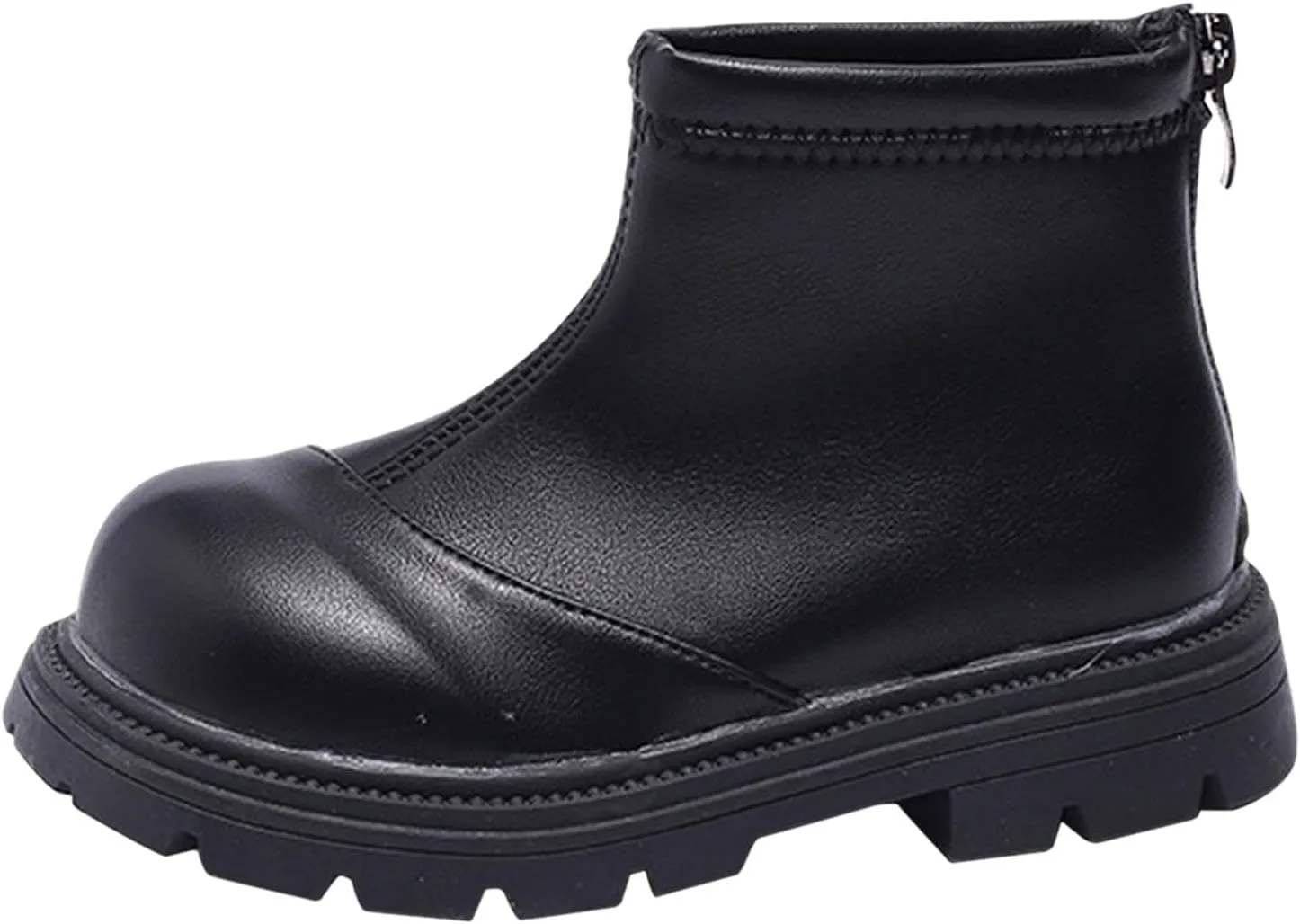 Girls Winter Boots Platform Booties for Toddler Girls Back Zipper Leather Shoes Outdoor Warm Non Slip Shoes Boots