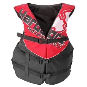 Hardcore Coast Guard type III PFD for youth child teen adult; Life vest flotation device; life jacket paddle vest for big kids, Jet ski, wakeboard, hardshell kayak life jacket