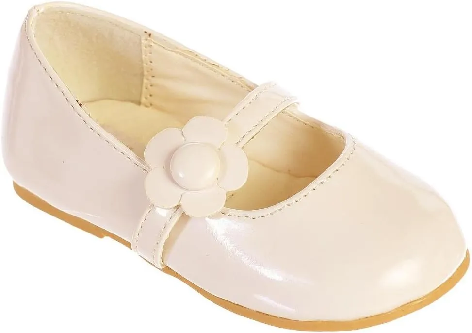 iGirlDress Lovely Patent Leather Mary Jane Party Shoe with Daisy