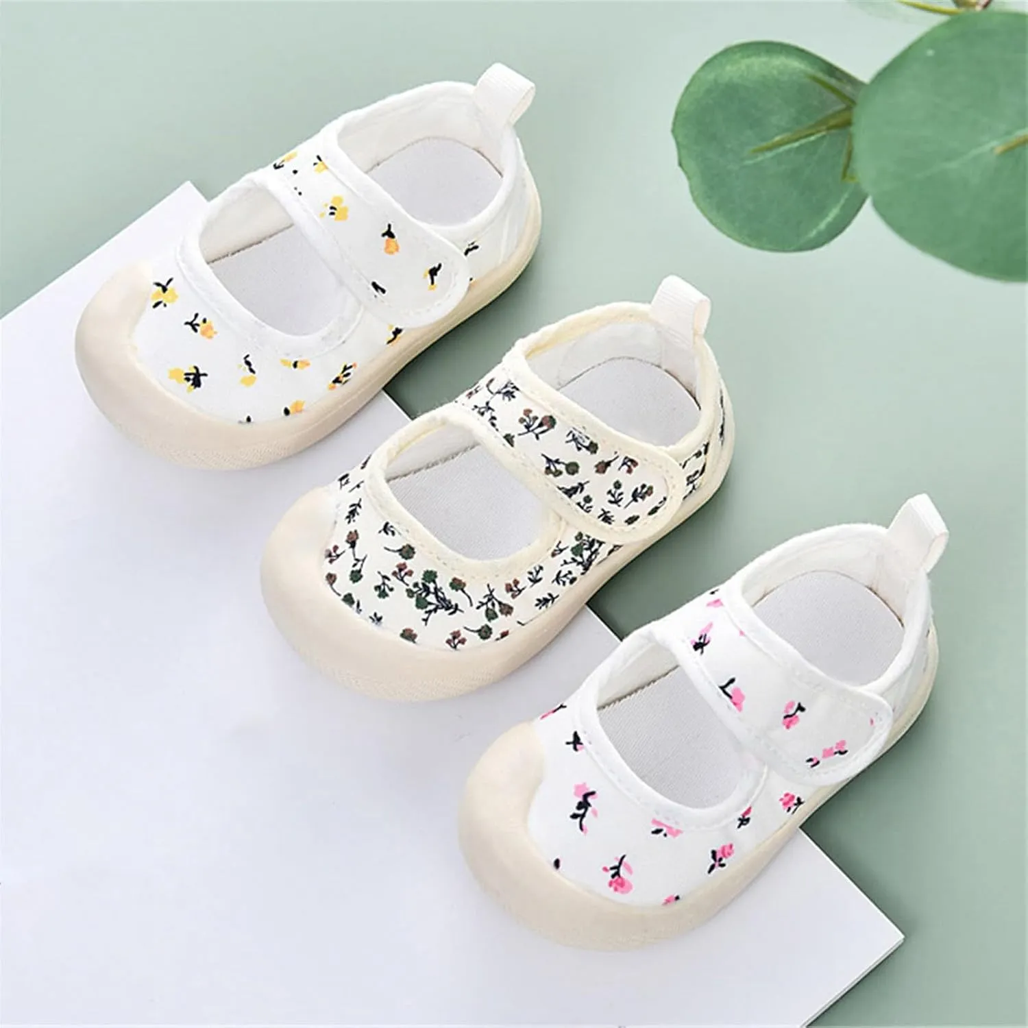 Infant Baby Boys Girls Floral Print Sandals Rubber Soft Bottom Canva Shoes Summer Cute Breathable Walking Sandals