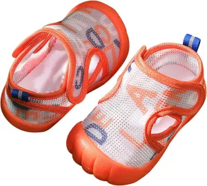 Infant Baby Girl Mesh Walking Shoes Newborn Summer Sneakers Cute Letter Print Breathable Net Design Beach Sandals