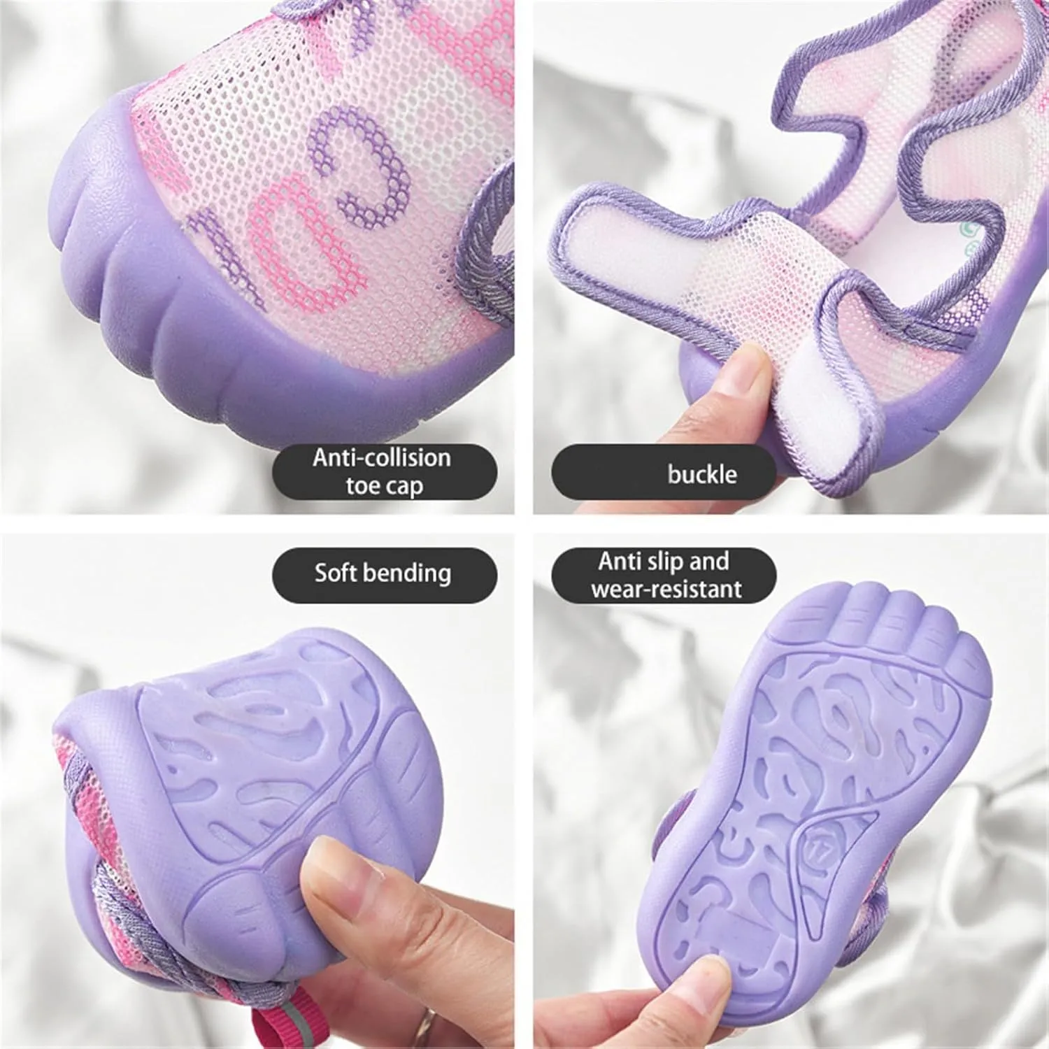 Infant Baby Girl Mesh Walking Shoes Newborn Summer Sneakers Cute Letter Print Breathable Net Design Beach Sandals