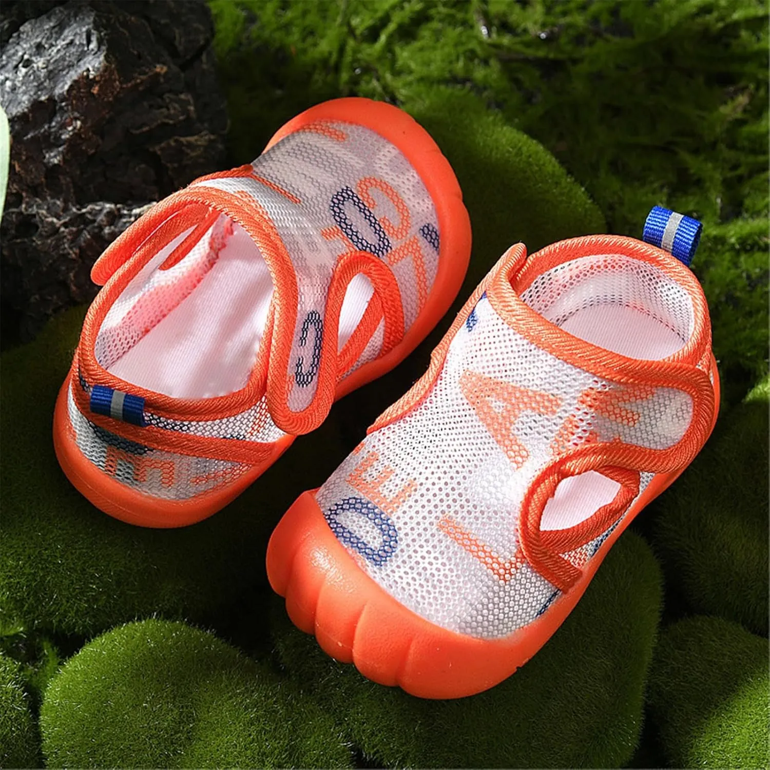 Infant Baby Girl Mesh Walking Shoes Newborn Summer Sneakers Cute Letter Print Breathable Net Design Beach Sandals