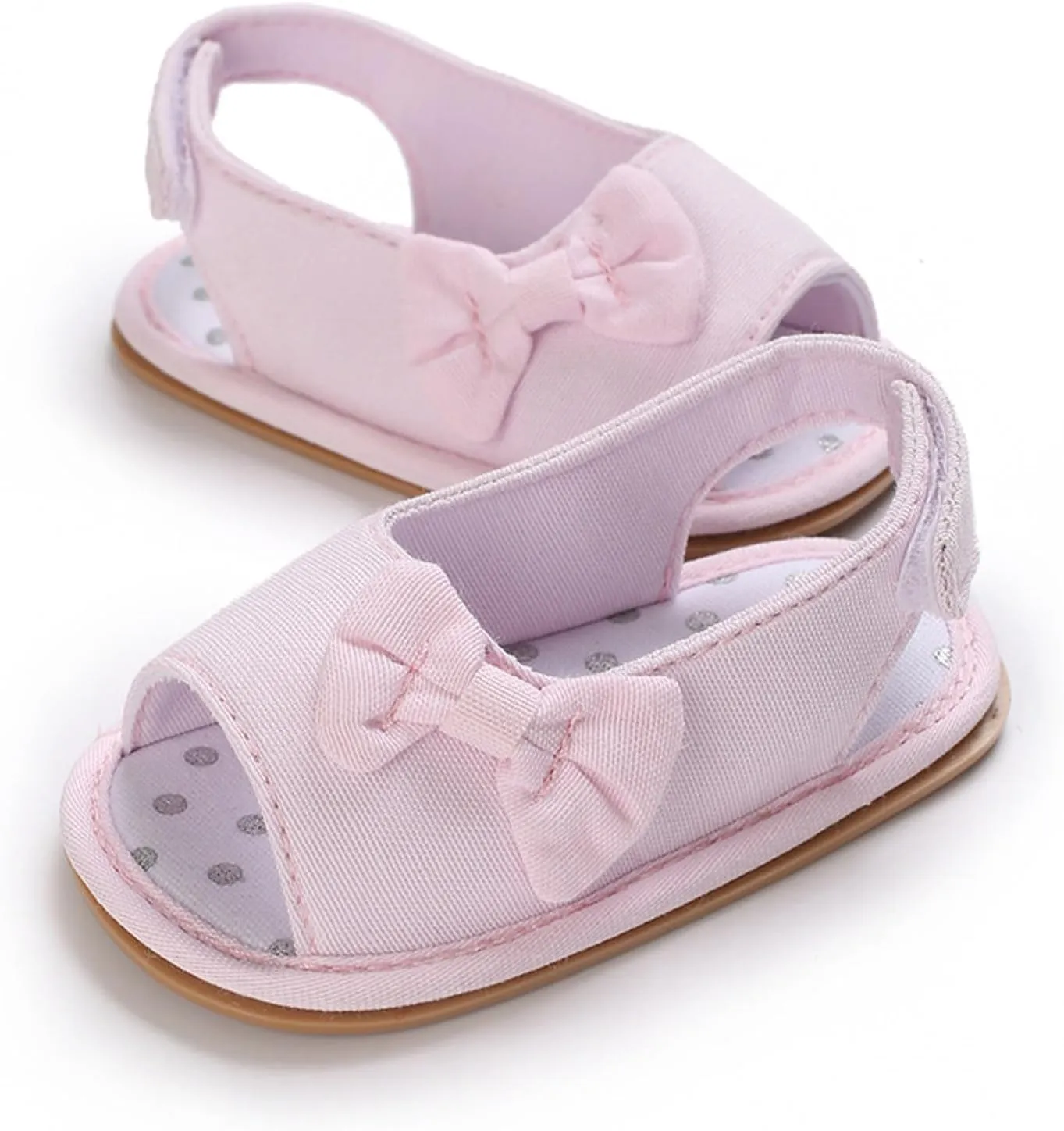 Infant Baby Girls Sandals With Flower Bowknot Soft Sole Shoes Newborn Toddler First Walkers Crib Dress Shoes
