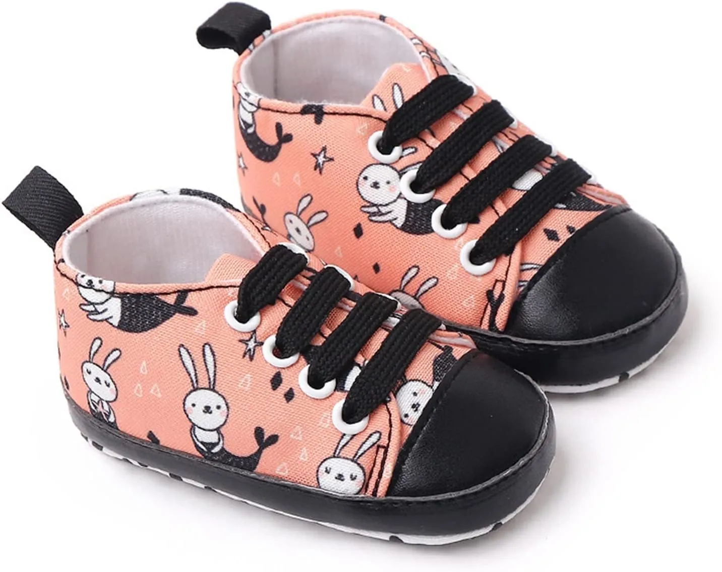 Infant Baby Girls Sneakers Spring and Autumn Cartoon Rabbit Print Soft Soled Toddler Shoes Infant Size 4 Shoes Girls