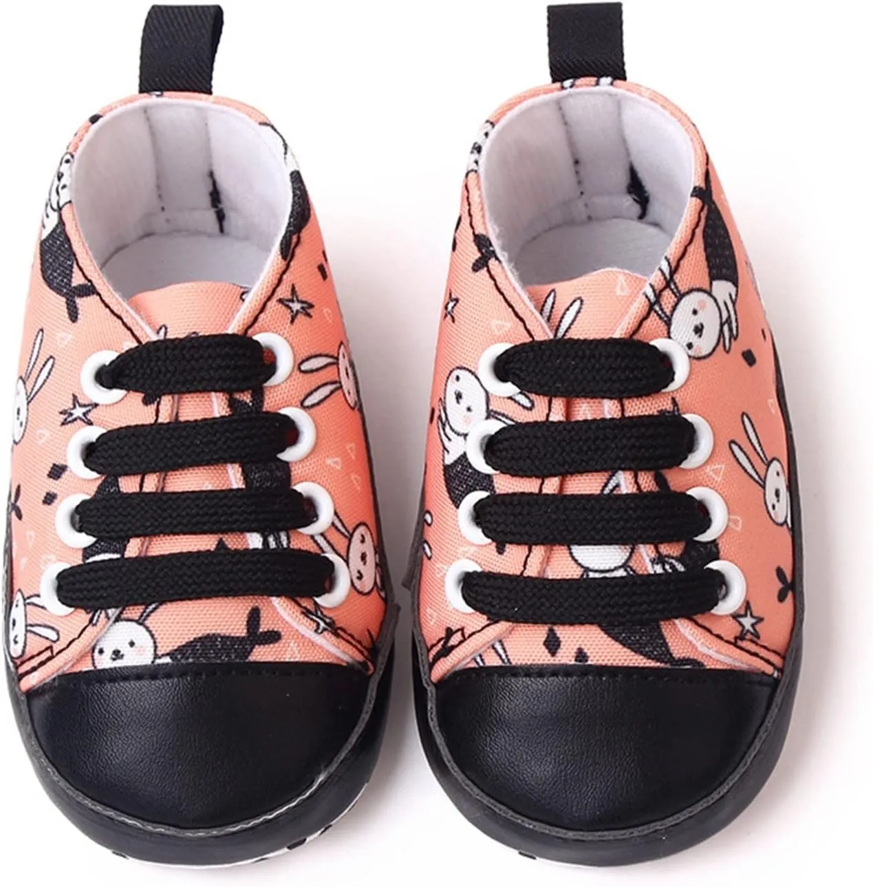 Infant Baby Girls Sneakers Spring and Autumn Cartoon Rabbit Print Soft Soled Toddler Shoes Infant Size 4 Shoes Girls