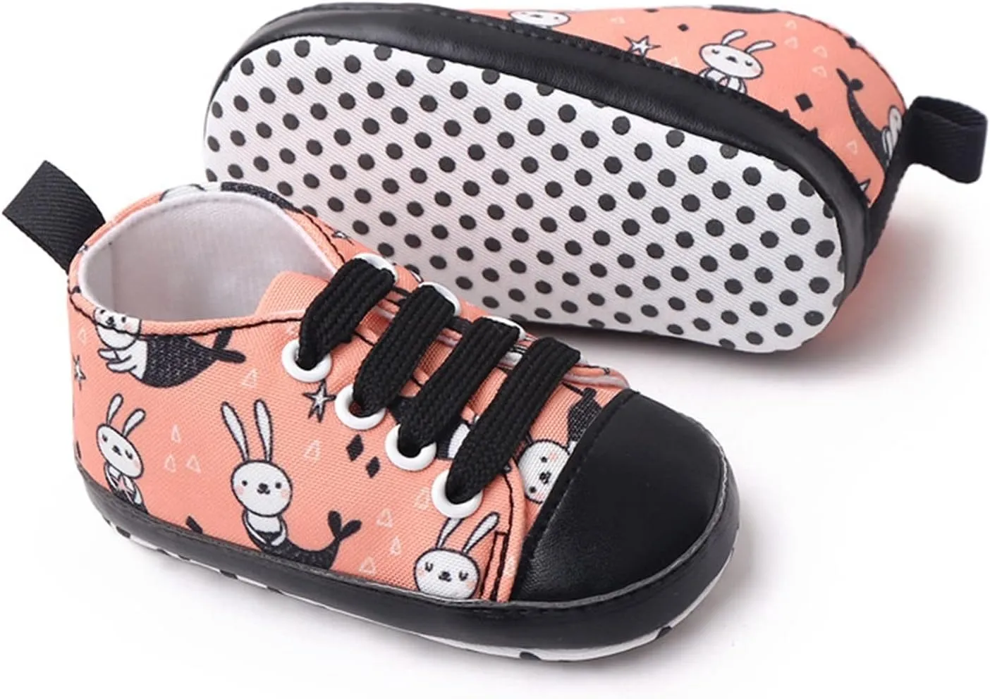 Infant Baby Girls Sneakers Spring and Autumn Cartoon Rabbit Print Soft Soled Toddler Shoes Infant Size 4 Shoes Girls