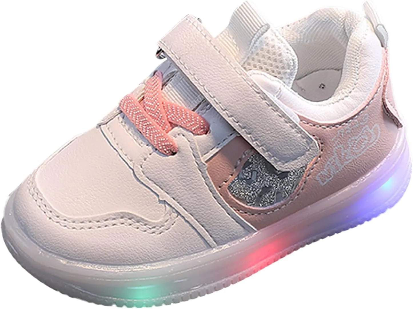 Infant Baby Shoes Light Up Shoes for Boys Girls Toddler Led Walking Shoes Girls Kids Children Solid Tied Canvas Shoes
