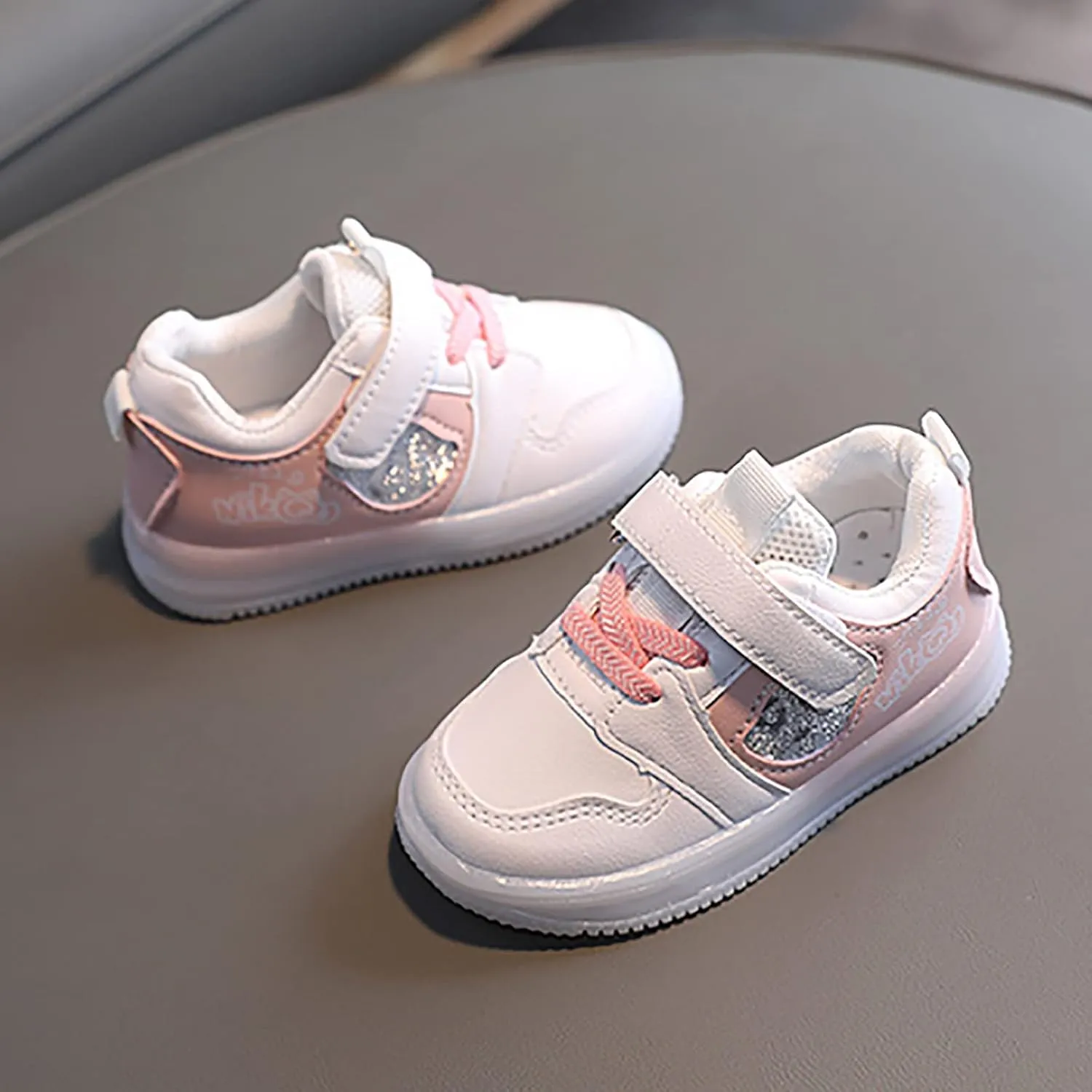 Infant Baby Shoes Light Up Shoes for Boys Girls Toddler Led Walking Shoes Girls Kids Children Solid Tied Canvas Shoes
