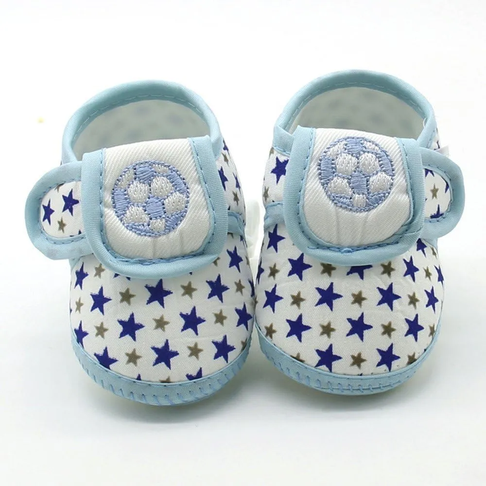 Infant Boys Girls Soft Sole Adjustable Casual Shoes Infant Star Printing Lightweight Rubber Sole Shoes