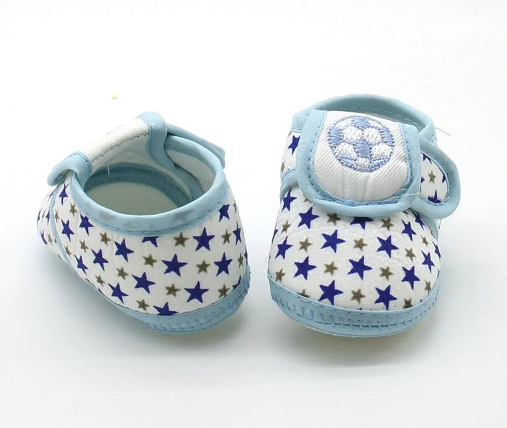 Infant Boys Girls Soft Sole Adjustable Casual Shoes Infant Star Printing Lightweight Rubber Sole Shoes