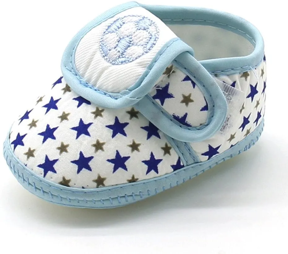 Infant Boys Girls Soft Sole Adjustable Casual Shoes Infant Star Printing Lightweight Rubber Sole Shoes