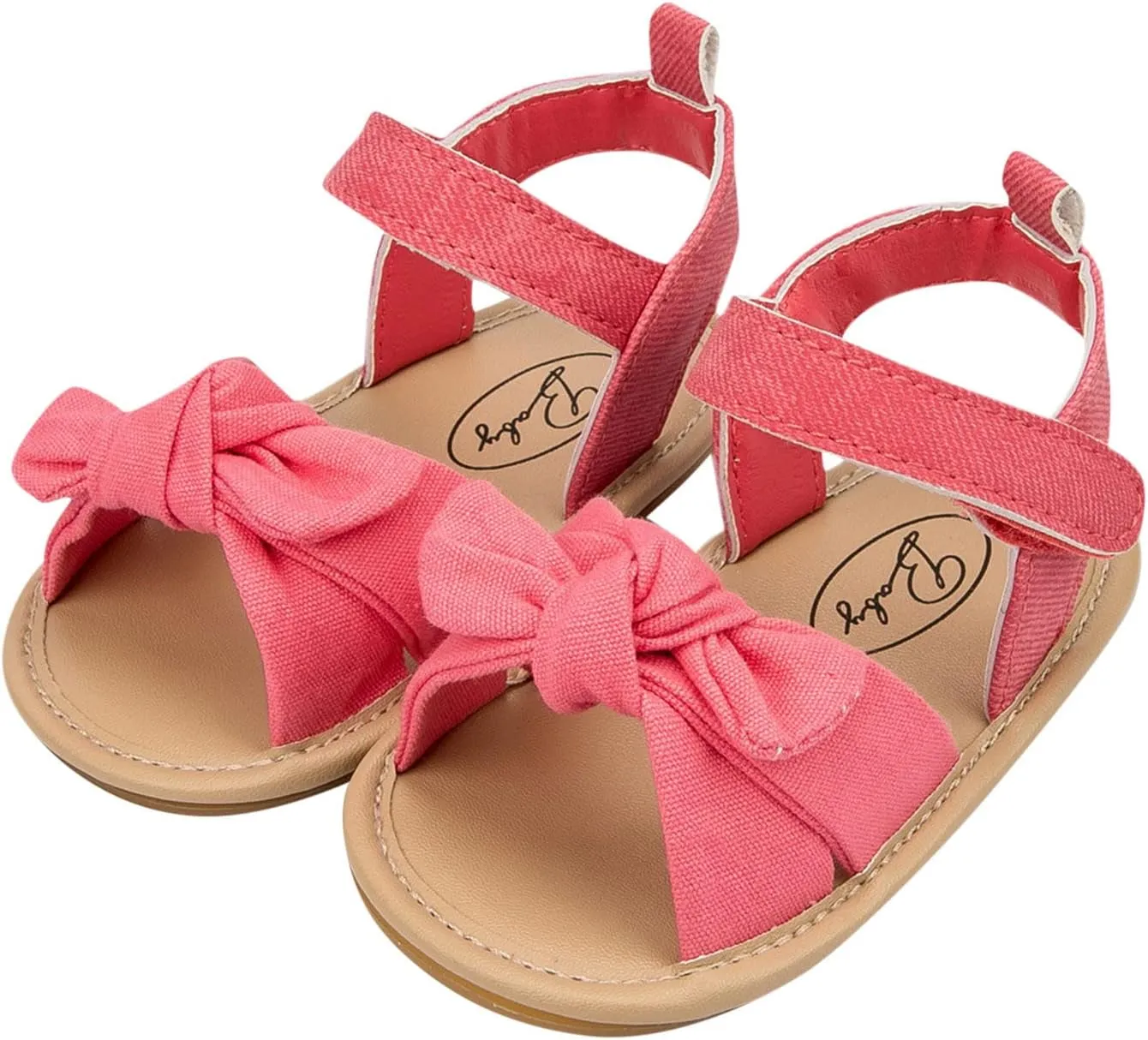 Infant Girls Open Toe Bowknot Shoes First Walkers Shoes Summer Toddler Flat Sandals Kids Jelly Sandals