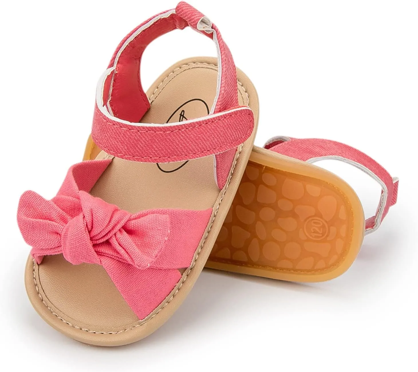 Infant Girls Open Toe Bowknot Shoes First Walkers Shoes Summer Toddler Flat Sandals Kids Jelly Sandals