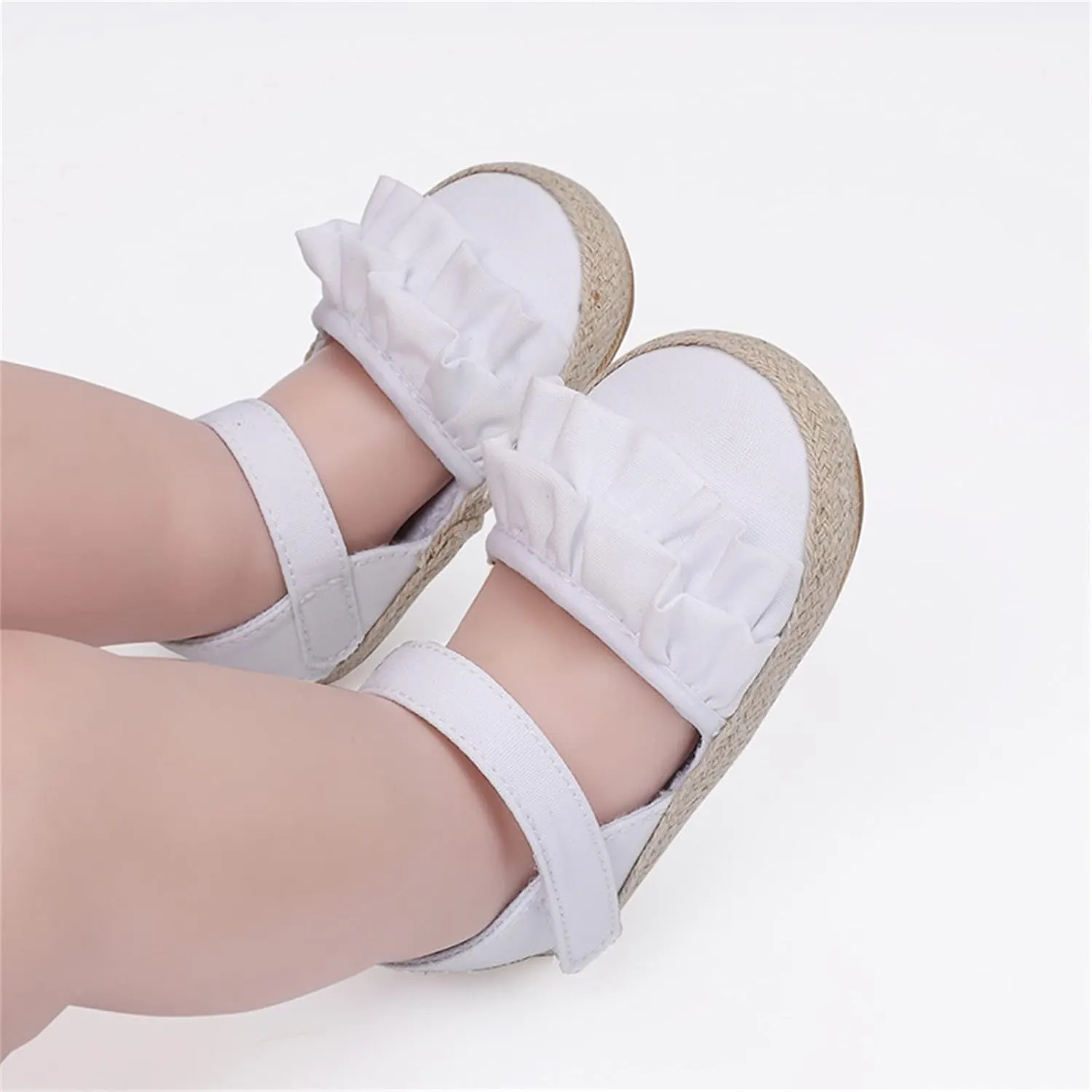 Infant Girls Ruffles Shoes First Walkers Shoes Summer Toddler Flat Sandals Sandals Size 13 Girls
