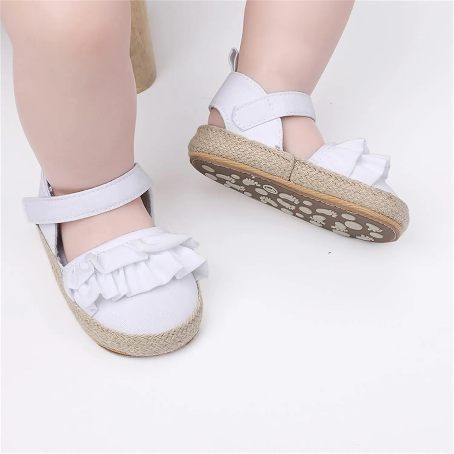 Infant Girls Ruffles Shoes First Walkers Shoes Summer Toddler Flat Sandals Sandals Size 13 Girls
