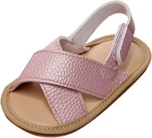 Infant Toddler Baby Girls Boys Shoes Sandals First Walkers Prewalkers Soft Sole Flat Shoes Fashion (Pink, 4 Toddler)