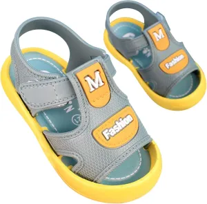 Infant Toddler Baby Girls Boys Shoes Sandals Outdoor First Walkers Soft Anti-Slip Sole Flat Shoes (Grey, 5 Infant)