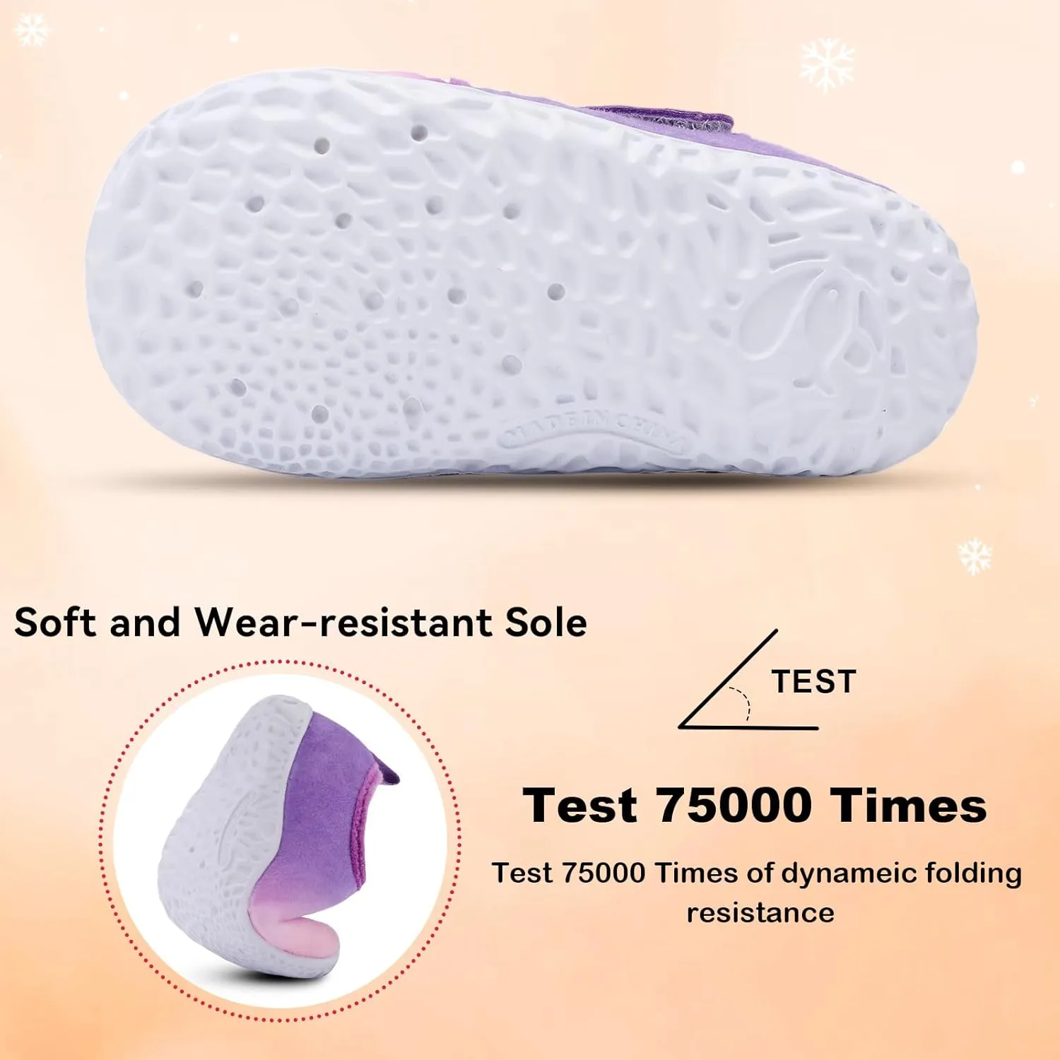 JIASUQI Toddler Slippers Fuzzy Kids Slippers Warm House Shoes for Boys Girls