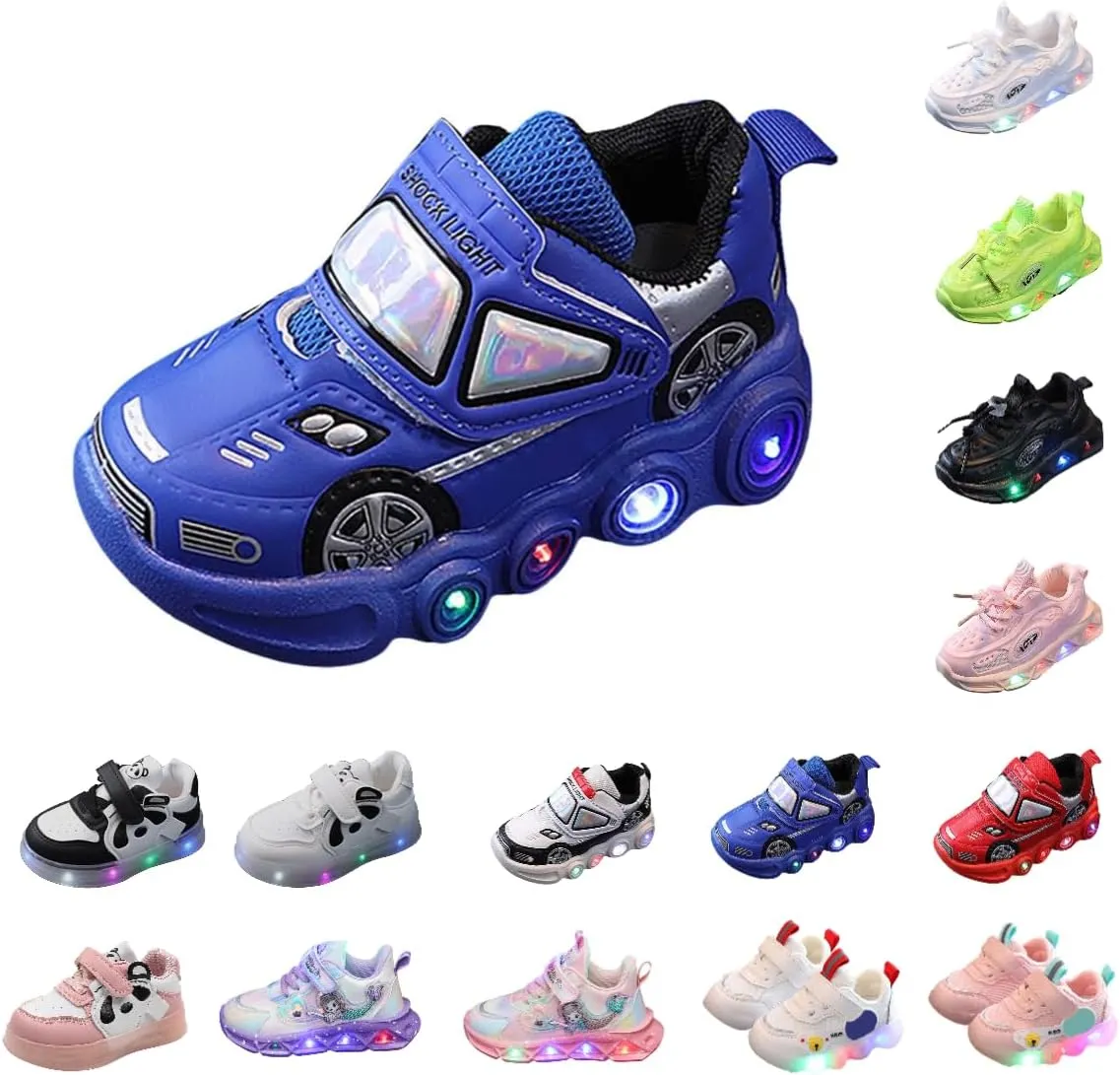 JINCAIHONG Kids Sneakers Light Up Shoes Baby Flashing Walking Slippers Glittery Shoes for Toddler Girls Boys