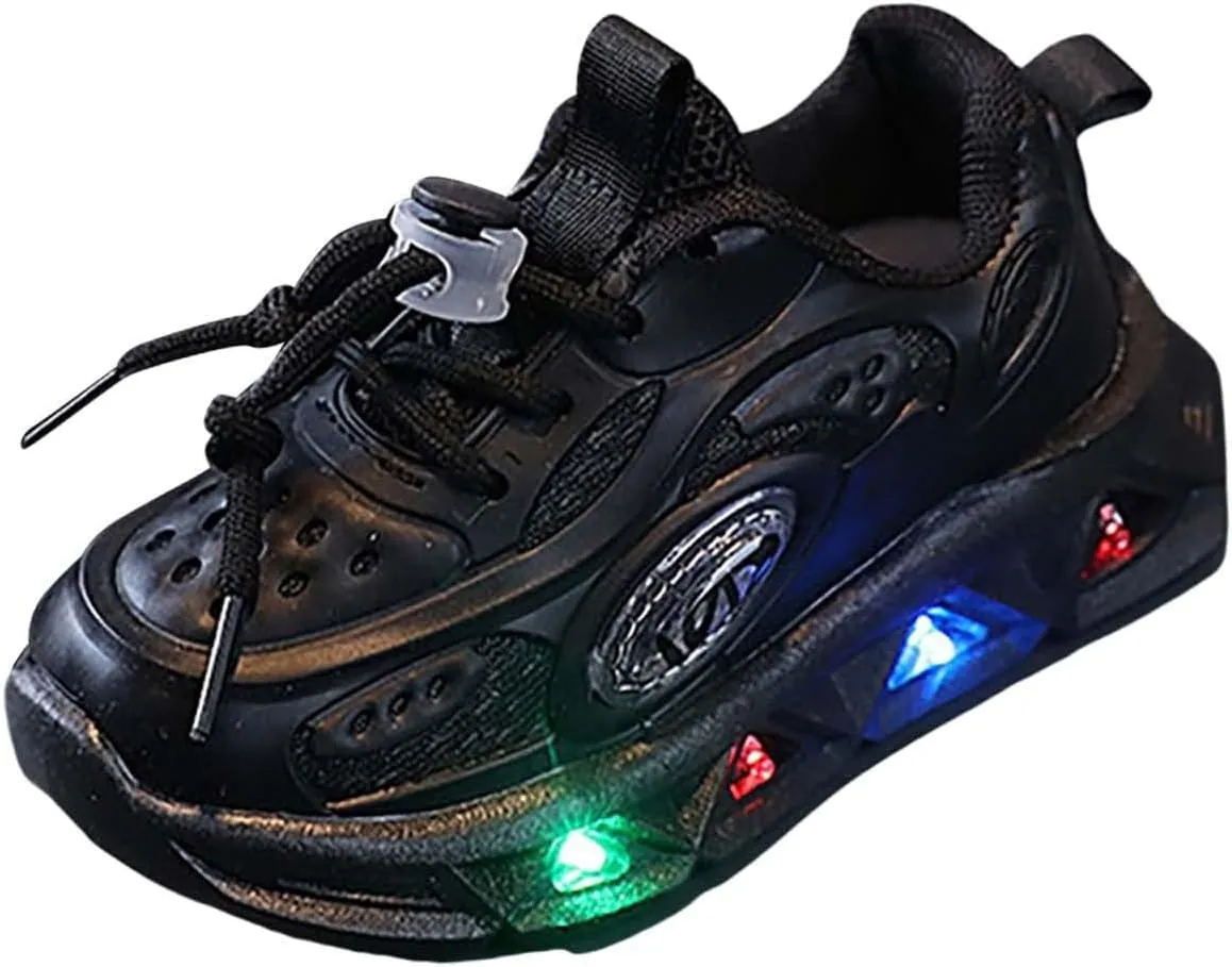 JINCAIHONG Kids Sneakers Light Up Shoes Baby Flashing Walking Slippers Glittery Shoes for Toddler Girls Boys