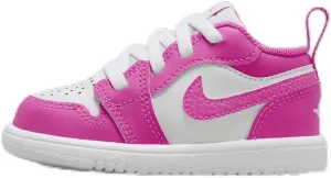 Jordan 1 Low Alt Baby/Toddler Shoes (FN7398-600, Fire Pink/White/Iris Whisper) Size 5