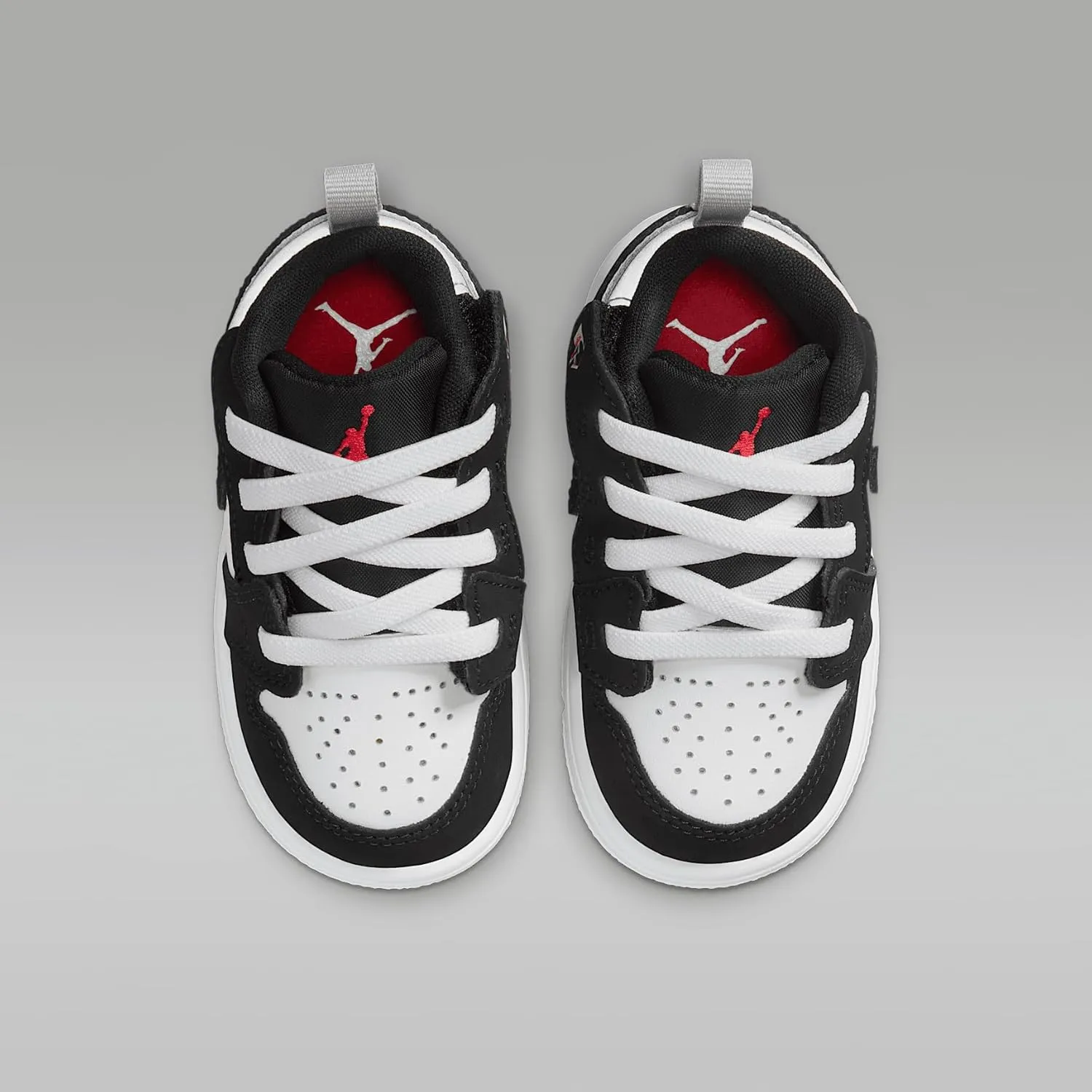 Jordan 1 Low Alt SE Baby/Toddler Shoes (IB3886-106, White/Black/Matte Silver/Fire Red)