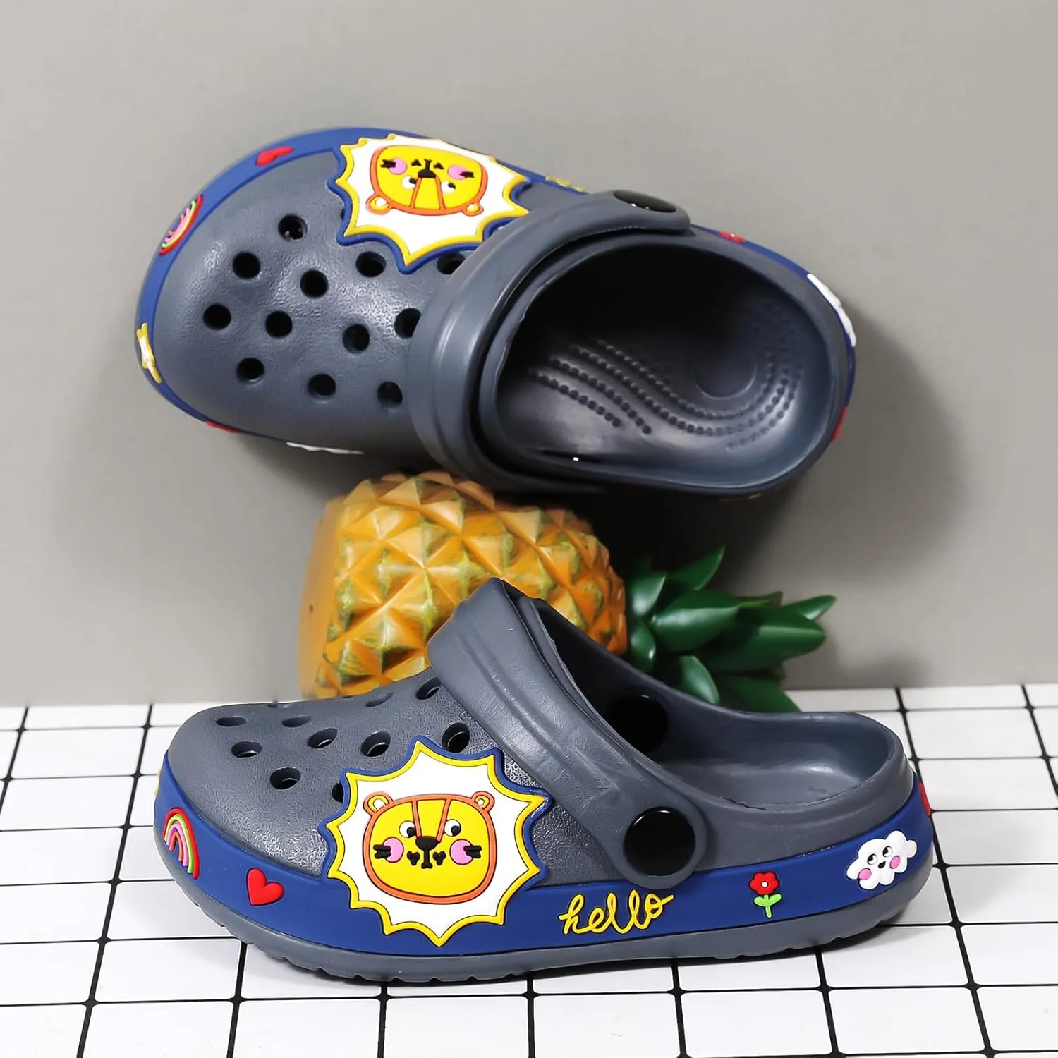 Kid Garden Clogs Slip On Shoes Boys Girls Sandals Cute Cartoon Water Shower Slippers