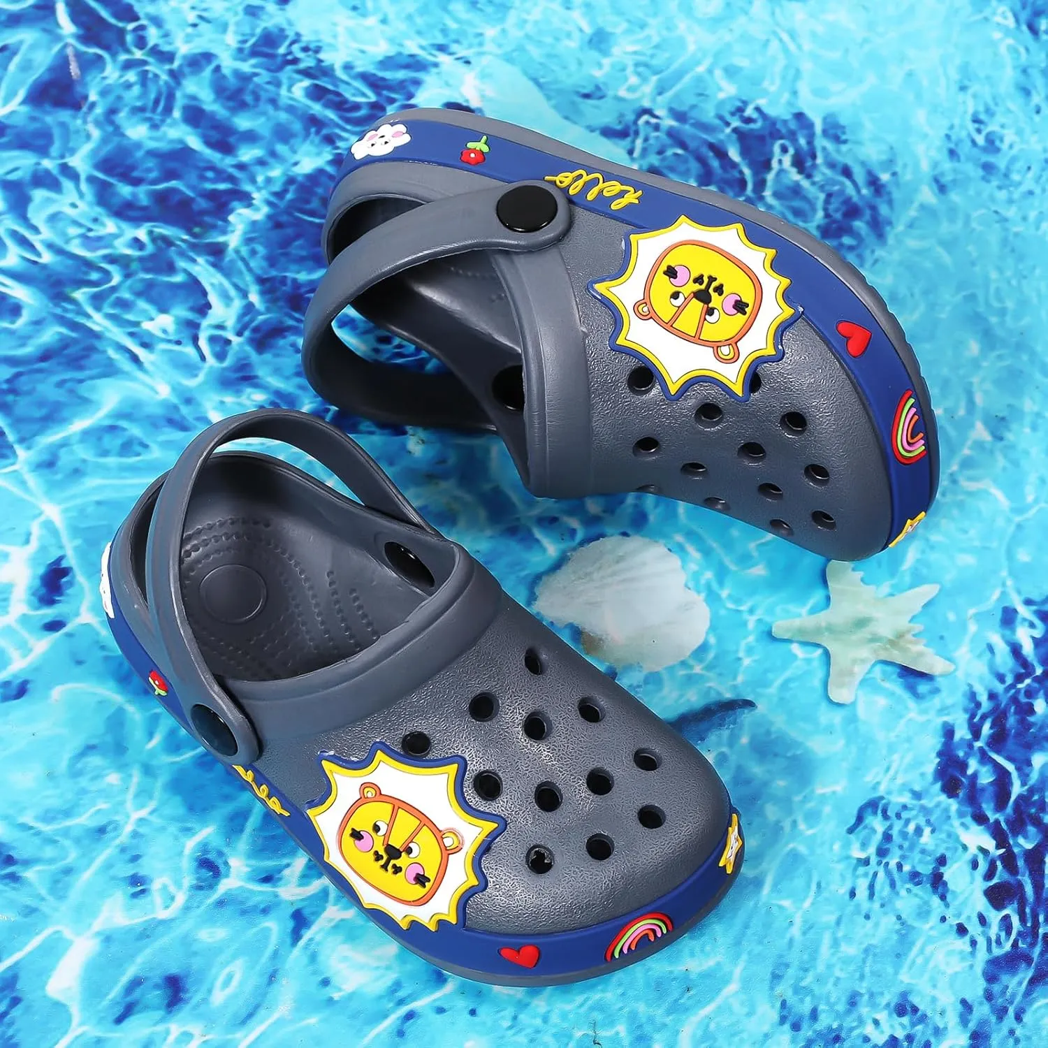 Kid Garden Clogs Slip On Shoes Boys Girls Sandals Cute Cartoon Water Shower Slippers