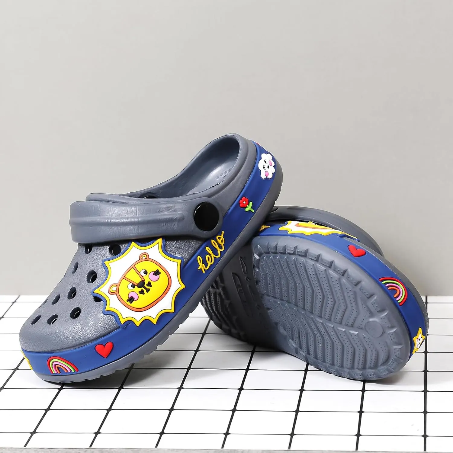 Kid Garden Clogs Slip On Shoes Boys Girls Sandals Cute Cartoon Water Shower Slippers