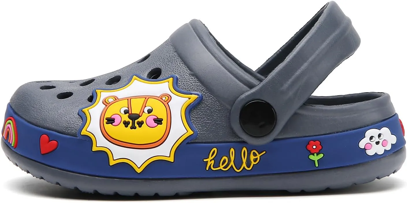 Kid Garden Clogs Slip On Shoes Boys Girls Sandals Cute Cartoon Water Shower Slippers