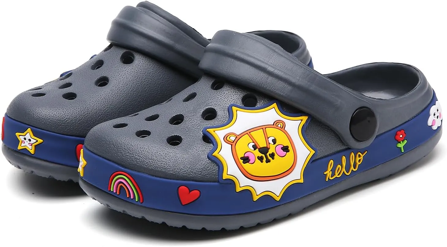 Kid Garden Clogs Slip On Shoes Boys Girls Sandals Cute Cartoon Water Shower Slippers
