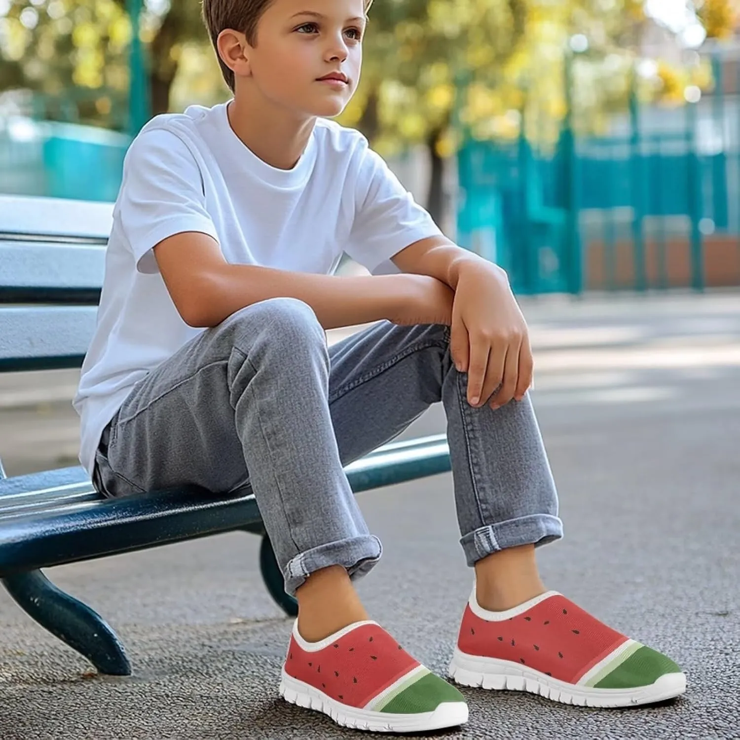 Kids Boys Girls Wide Barefoot Shoes Lightweight Slip-On Baby First Walker Sneakers Soft Anti-Slip Shoe for Party Size 11-15 White Sole