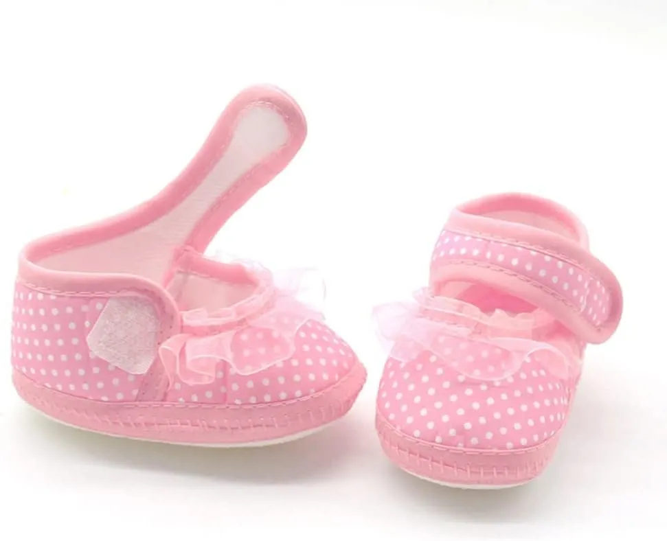 Kids Girls Slip on Shoes Warm Girls Sole Dot Infant Prewalker Soft Lace Baby Shoes Toddler Kids Mesh Socks Shoes