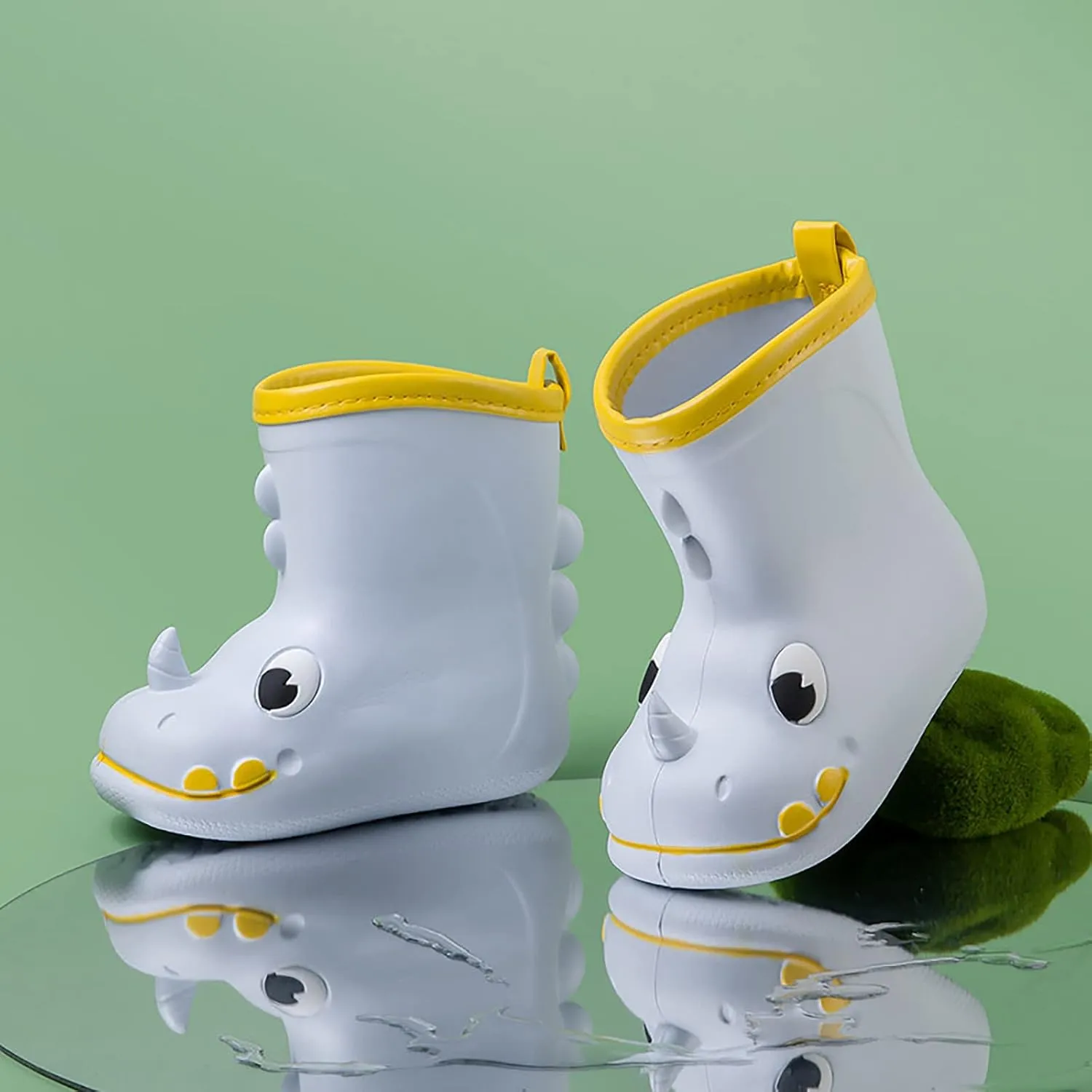Kids Rain Boots Toddler Cute Cartoon Rain Shoes Infant Waterproof Rubber Mud Boots for Girls Boys with Soft Sole