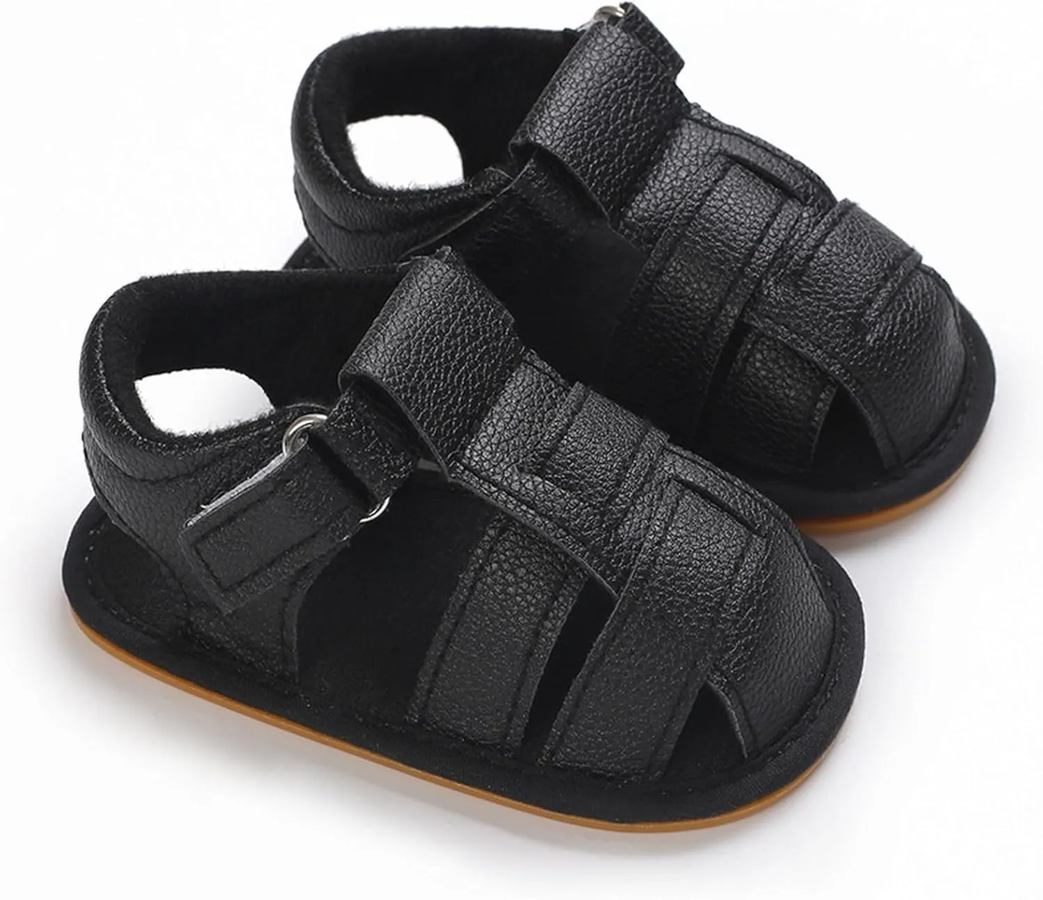 Kids Sandals Toddler Boys & Girls Squeaky Sandals Closed Toe Anti Slip Rubber Sole Shoes Baby Sandals Casual Dress Shoe