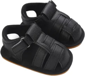 Kids Sandals Toddler Boys & Girls Squeaky Sandals Closed Toe Anti Slip Rubber Sole Shoes Baby Sandals Casual Dress Shoe