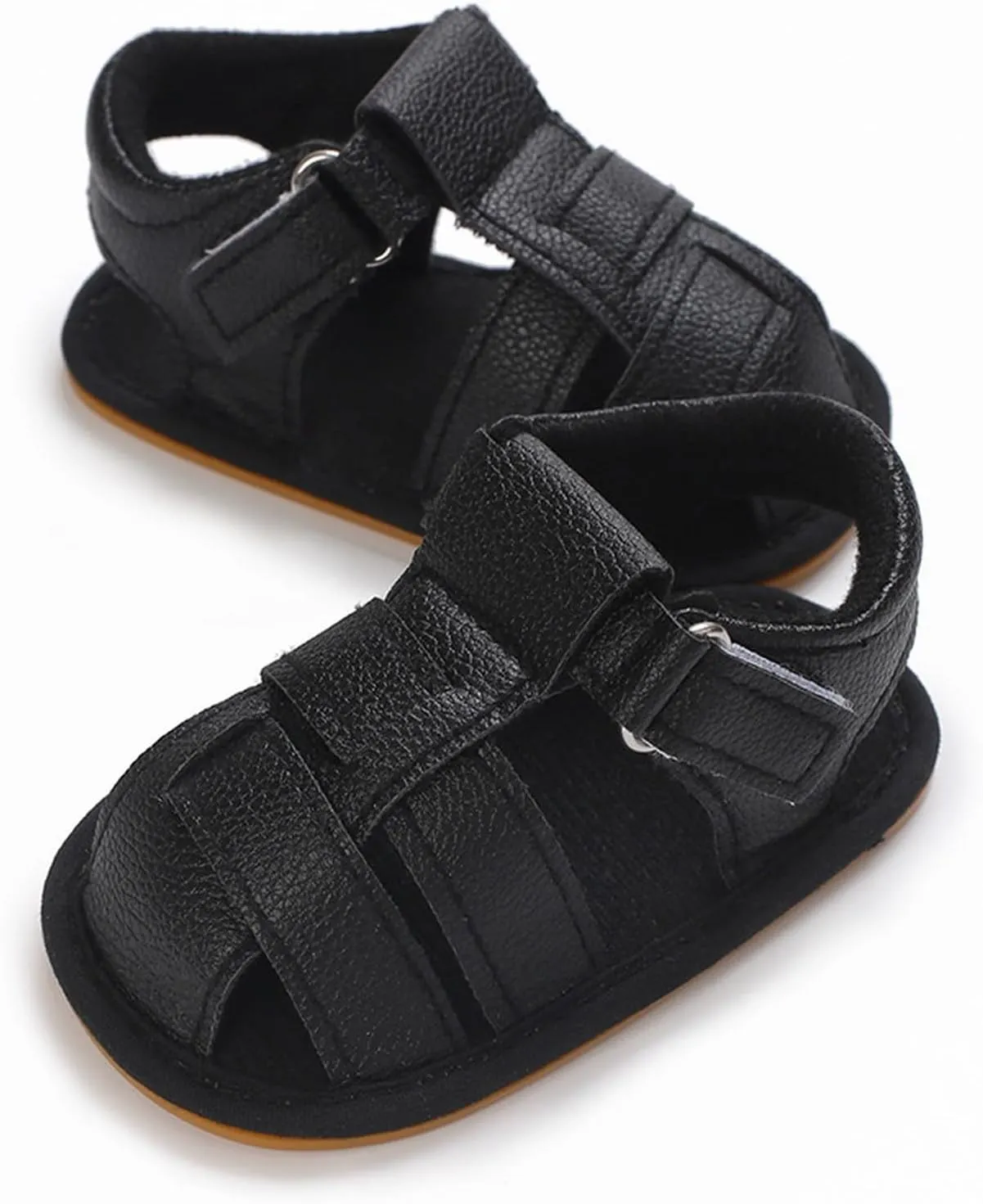 Kids Sandals Toddler Boys & Girls Squeaky Sandals Closed Toe Anti Slip Rubber Sole Shoes Baby Sandals Casual Dress Shoe