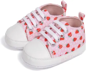 KIDSUN Unisex Baby Boy Girl Canvas Sneaker Soft Sole Infant Lace up Newborn Ankle Toddler First Walkers Crib Shoes